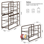 4 Pack Stackable Can Dispenser Racks, Bronze Metal Soda & Canned Food Organizer, Automatic Rolling Can Storage Holder for Kitchen Pantry, Countertop, Fridge