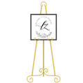 46inches H Vintage Metal Scroll Display Easel - Adjustable Floor Standing Art & Sign Holder