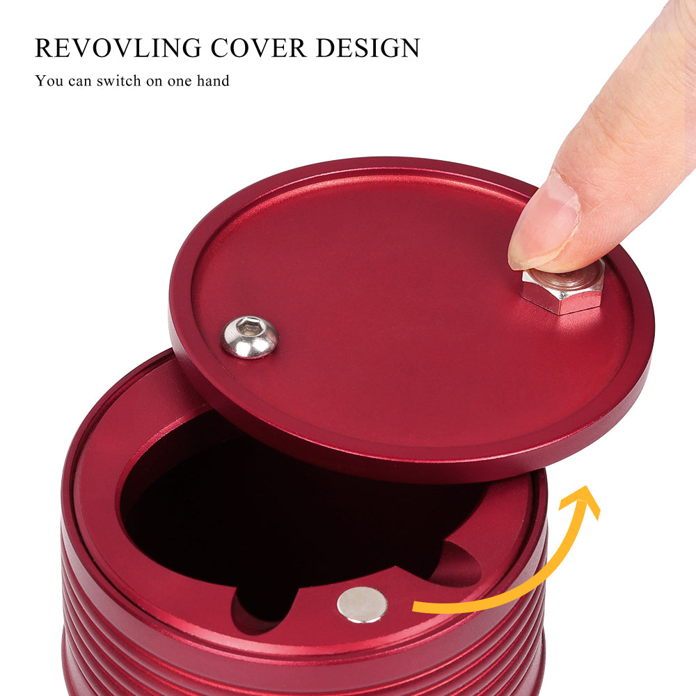 Car Ashtray with Auto Self-extinguishing Design, Portable Heat-resistant Smoke Cup Holder, Matte Finish, Spill-proof Round Ashtray (3.93¡Á 2.36inch)