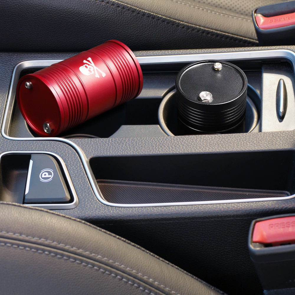 Car Ashtray with Auto Self-extinguishing Design, Portable Heat-resistant Smoke Cup Holder, Matte Finish, Spill-proof Round Ashtray (3.93¡Á 2.36inch)
