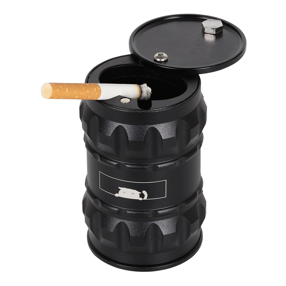 Car Ashtray with Auto Self-extinguishing Design, Portable Heat-resistant Smoke Cup Holder, Matte Finish, Spill-proof Round Ashtray (3.93¡Á 2.36inch)