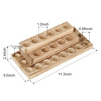 Two-layer Essential Oil Storage Rack, Essential Oil and Nail Polish Display Rack, Compatible with 5/10/15/20ml Bottles, Wooden Essential Oil Rack, Essential Oil Storage Rack, Brown