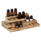 Two-layer Essential Oil Storage Rack, Essential Oil and Nail Polish Display Rack, Compatible with 5/10/15/20ml Bottles, Wooden Essential Oil Rack, Essential Oil Storage Rack, Brown