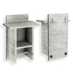 Wall-Mounted Bathroom Tissue Dispenser with Integrated Storage Shelf and Decorative Roll Organizer