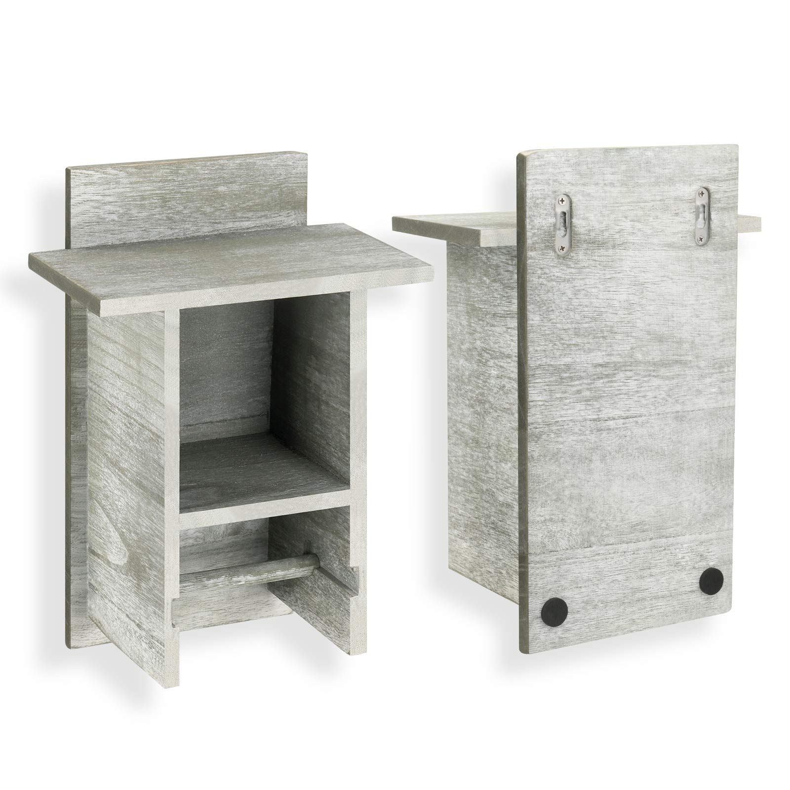 Wall-Mounted Bathroom Tissue Dispenser with Integrated Storage Shelf and Decorative Roll Organizer