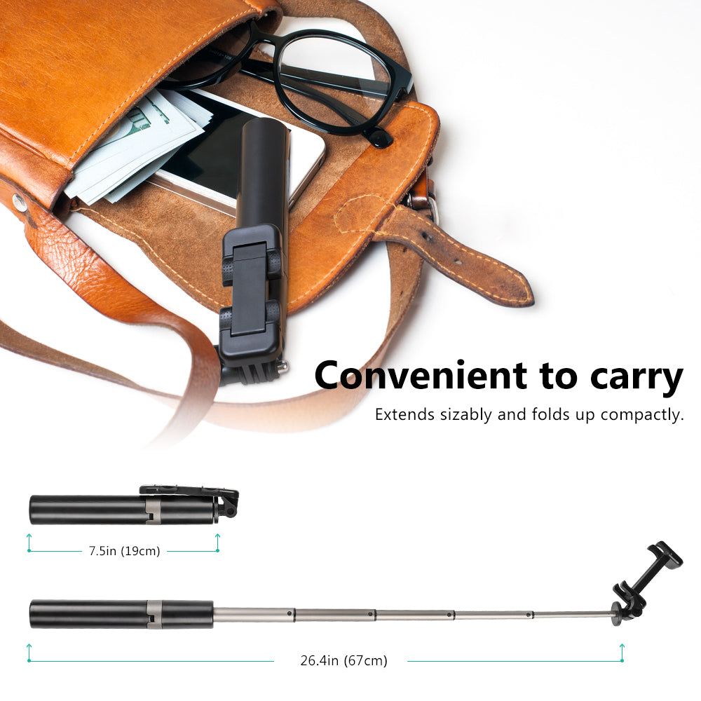 New Bluetooth Selfie Stick Tripod Monopod Remote Control 270¡ã Clamp iOS Android