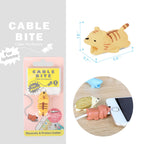 6-Pack Cute Animal Silicone Cable Savers for Mobile Devices - Durable Eco-Friendly Cartoon Cord Guards to Prevent Fraying and Damage