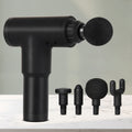 Deep Tissue Massage Gun with 4 Heads & 4 Speeds, Portable Percussion Muscle Massager for Pain Relief & Recovery