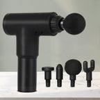 Deep Tissue Massage Gun with 4 Heads & 4 Speeds, Portable Percussion Muscle Massager for Pain Relief & Recovery