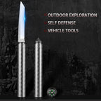 Camping Knife for Outdoor Adventure, Short Tube Knife with Window Breaker, Best for Camping Hunting Fishing Work Survival