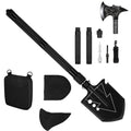 Multifunctional Survival Camping Shovel and Axe Set - 20-in-1 Tactical Folding Tool Gear with Carrying Case