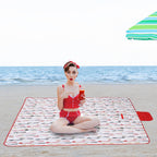 Extra Large Waterproof Outdoor Picnic Blanket - Sandproof Beach Mat with Tote Handle for Camping and Traveling