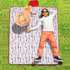 Extra Large Waterproof Outdoor Picnic Blanket - Sandproof Beach Mat with Tote Handle for Camping and Traveling