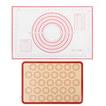 Set of 2 Professional Silicone Baking Mats - Non-Stick Macaron and Pastry Mats with Measurement Markings