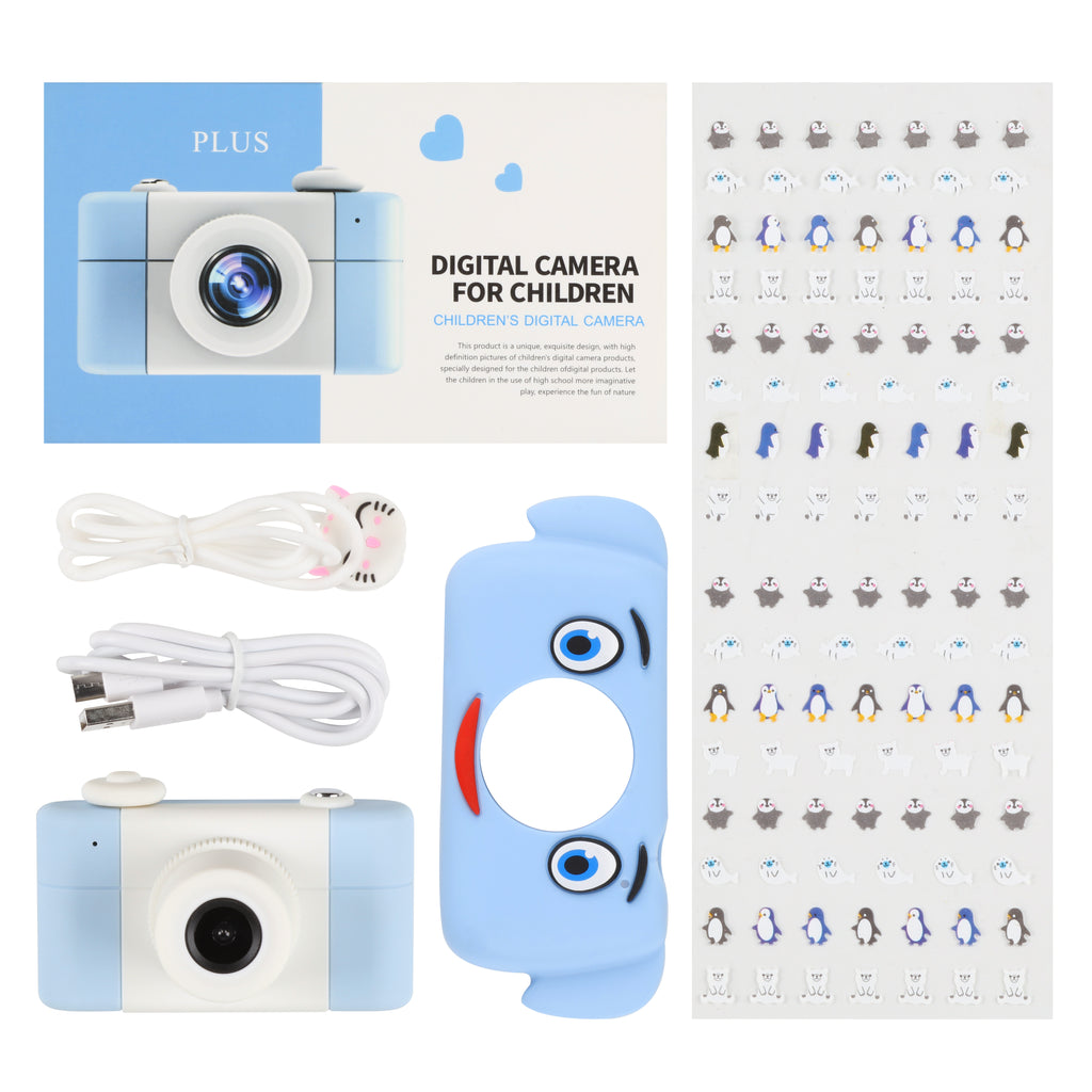 Kids Digital Sports Camera Toy with Silicone Case - Portable Mini Video Camera Gift for Boys and Girls with Stickers