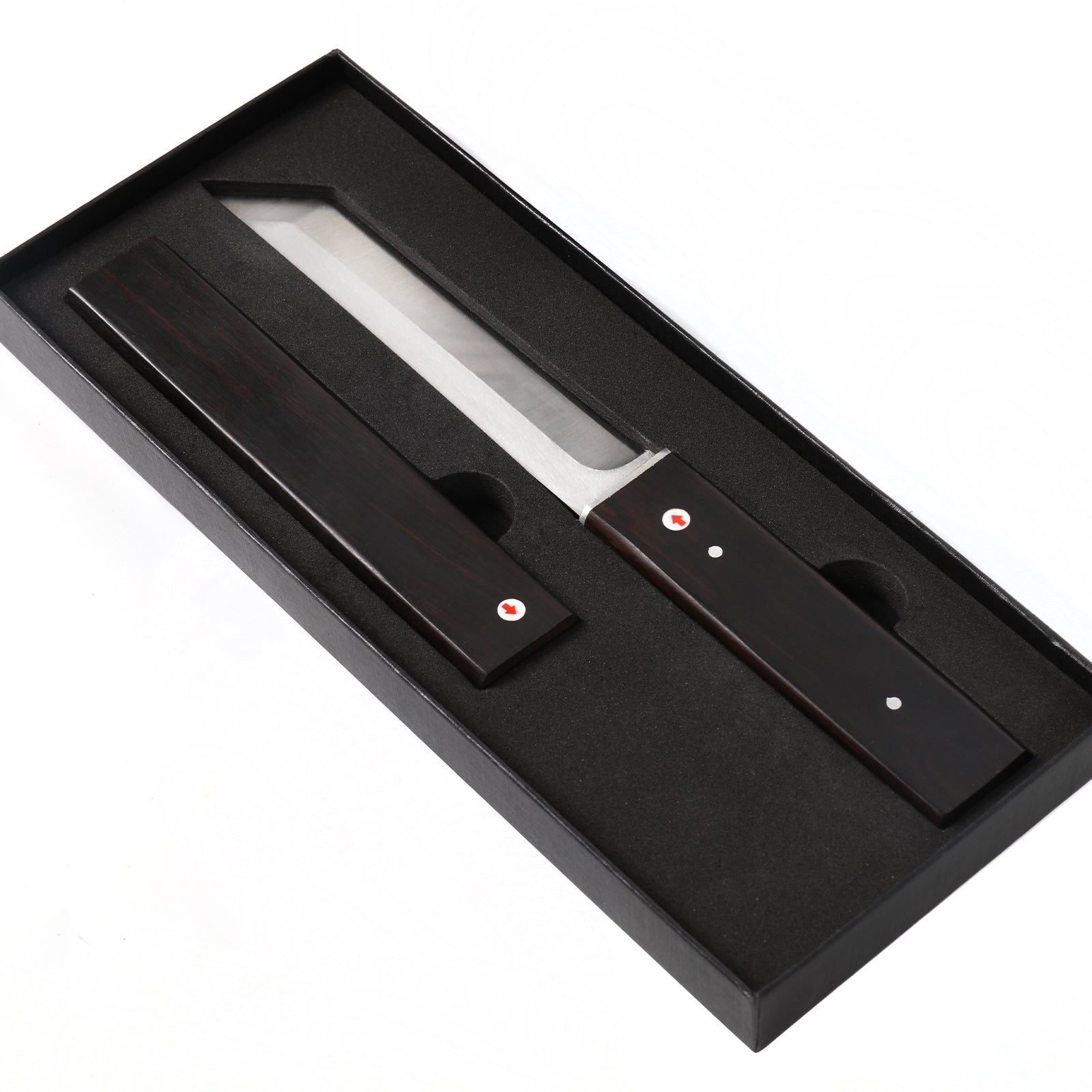 Handcrafted Samurai Tanto Knife with Wooden Sheath - Professional Fixed Blade Decorative & Functional Knife