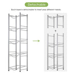 5-Tier Water Cooler Jug Rack, 5 Gallon Bottle Storage, Detachable Heavy Duty Holder for Home, Office (Silver)