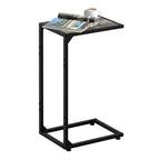 C-Shaped Side Tables for Small Spaces (Set of 2) - Black Industrial Snack Table, Sofa & Bedside Use