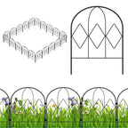 20-Pack Decorative Garden Fence, 16.5"H Diamond Pattern Animal Barrier for Yard & Landscape, Rustproof Metal,