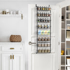 8-Tier Over the Door Pantry Organizer, Heavy-Duty Metal Spice Rack with Adjustable Baskets, Space-Saving Kitchen and Closet Storage Rack,