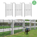 16-Pack Decorative Garden Fence 24in High - Coated Rustproof Metal Wire Border for Flower Beds