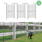 16-Pack Decorative Garden Fence 24in High - Coated Rustproof Metal Wire Border for Flower Beds