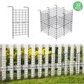 32-Pack Decorative Garden Fence 24in High - 22ft Total Length Rustproof Metal Landscape Border