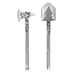 Multi-Functional Camping Shovel and Axe Set, Military Survival Kit with Folding Shovel and Tactical Hatchet for Off-Roading and Hiking,