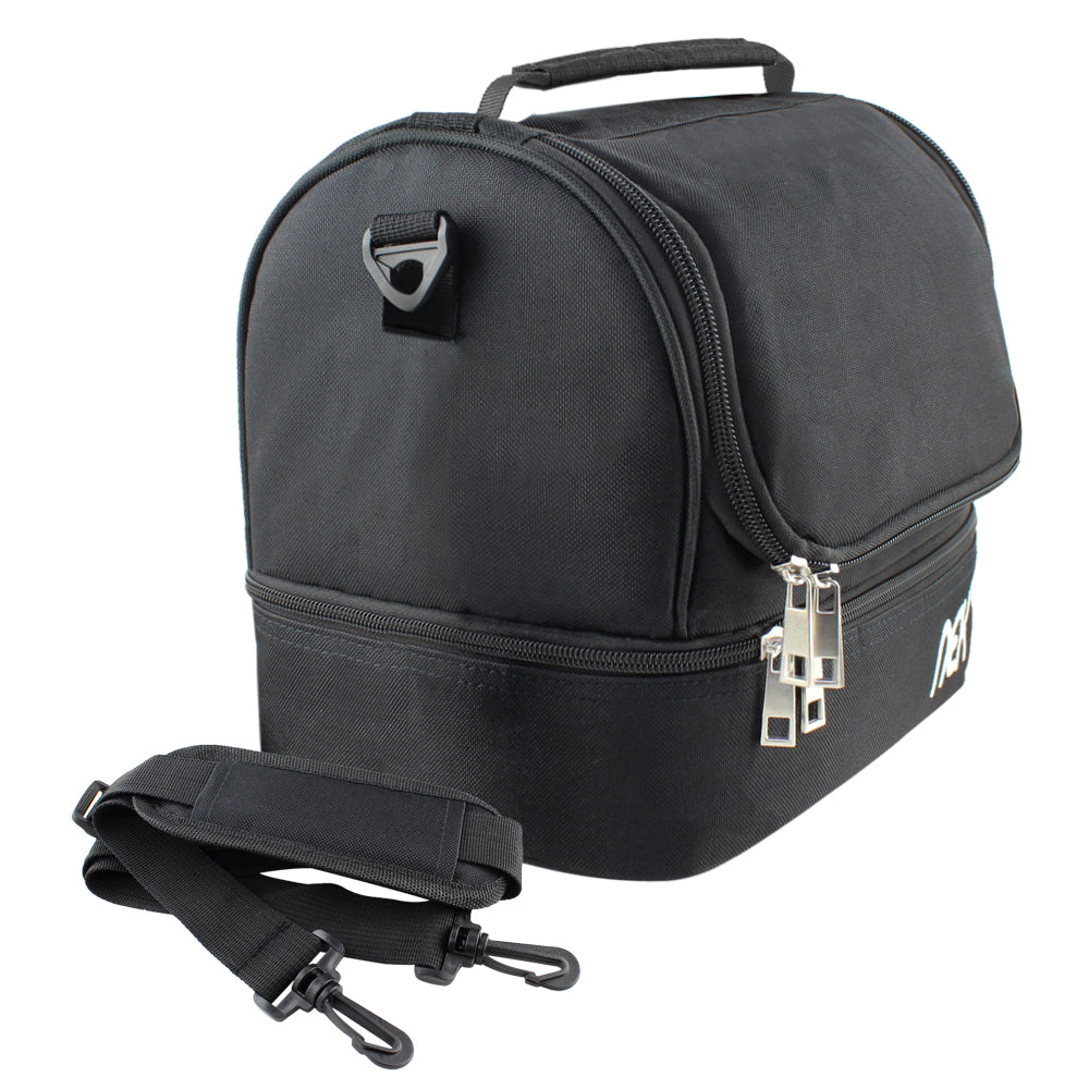 Double Decker Insulated Lunch Bag, Large Capacity Cooler Lunch Box for Men and Women, Leakproof Tote for Work, School, and Picnic, Black,