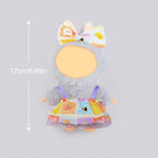 2 Pcs Doll Clothes Outfit Set for 6.69 Inch Mini Plush Doll, Cute Fashion Doll Dress Up Costume Accessories (Doll Not Included)