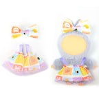 2 Pcs Doll Clothes Outfit Set for 6.69 Inch Mini Plush Doll, Cute Fashion Doll Dress Up Costume Accessories (Doll Not Included)