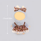 2 Pcs Doll Clothes Outfit Set for 6.69 Inch Mini Plush Doll, Cute Fashion Doll Dress Up Costume Accessories (Doll Not Included)