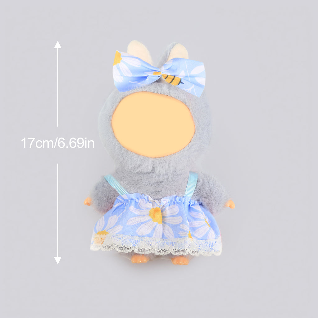 2 Pcs Doll Clothes Outfit Set for 6.69 Inch Mini Plush Doll, Cute Fashion Doll Dress Up Costume Accessories (Doll Not Included)