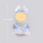 2 Pcs Doll Clothes Outfit Set for 6.69 Inch Mini Plush Doll, Cute Fashion Doll Dress Up Costume Accessories (Doll Not Included)