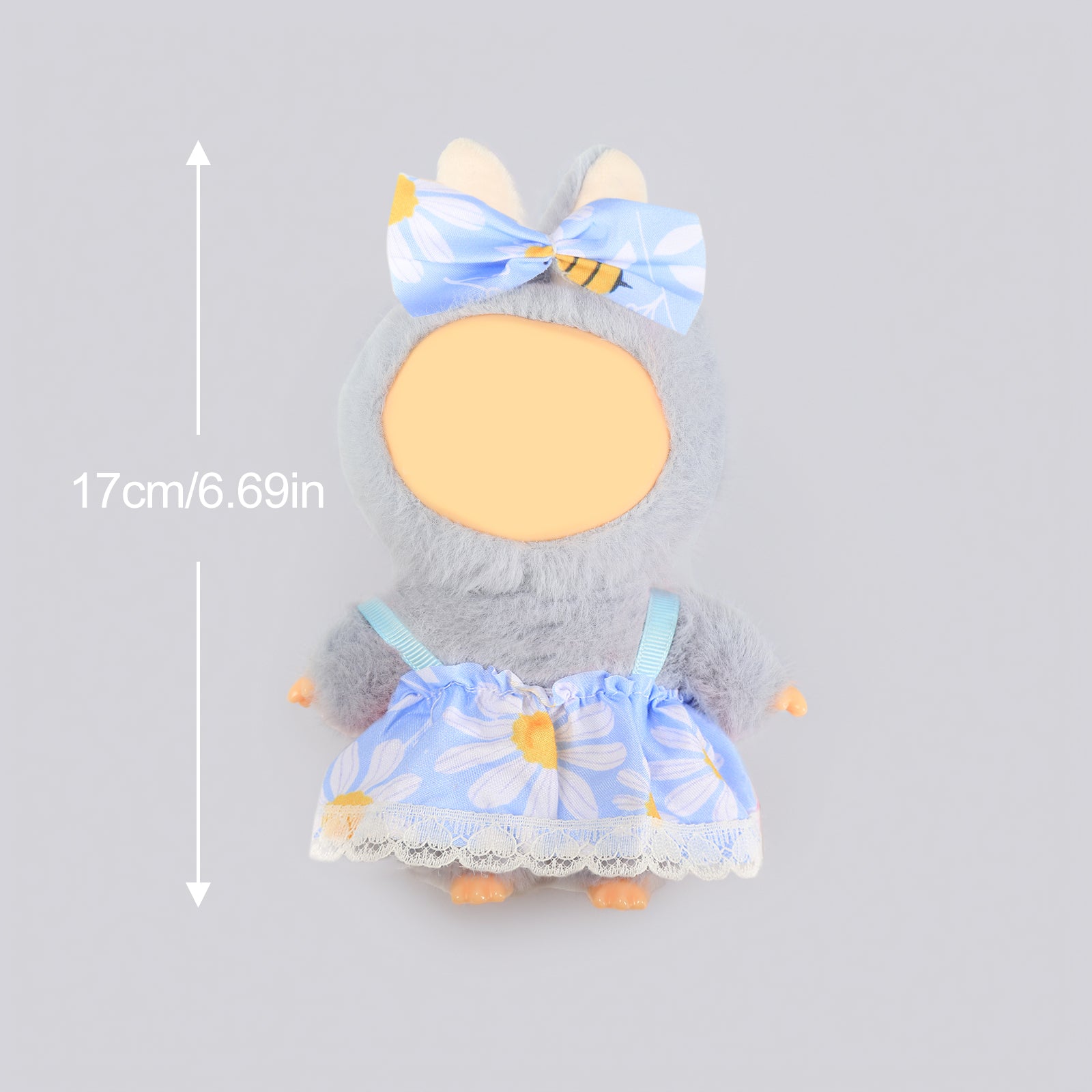 2 Pcs Doll Clothes Outfit Set for 6.69 Inch Mini Plush Doll, Cute Fashion Doll Dress Up Costume Accessories (Doll Not Included)