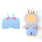 Doll Overalls Clothes for 6.69 Inch Mini Plush Doll, Cute Hot Corduroy Suspender Pants with Bear Buttons, Fashion Doll Dress Up Outfit Accessories (Doll Not Included)