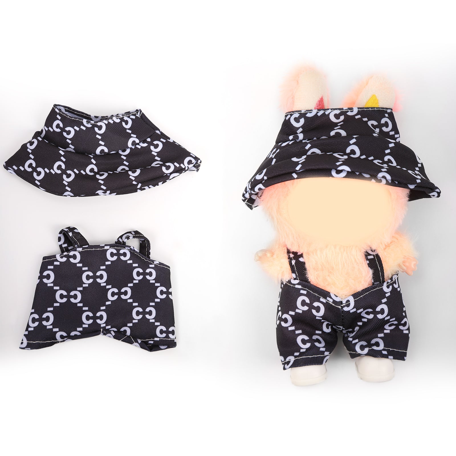 2Pcs Summer Beach Doll Clothes Outfit Set for 6.69 Inch Mini Plush Doll, Sleeveless Shirt & Elastic Shorts, Cute Casual Doll Dress Up Accessories (Doll Not Included)