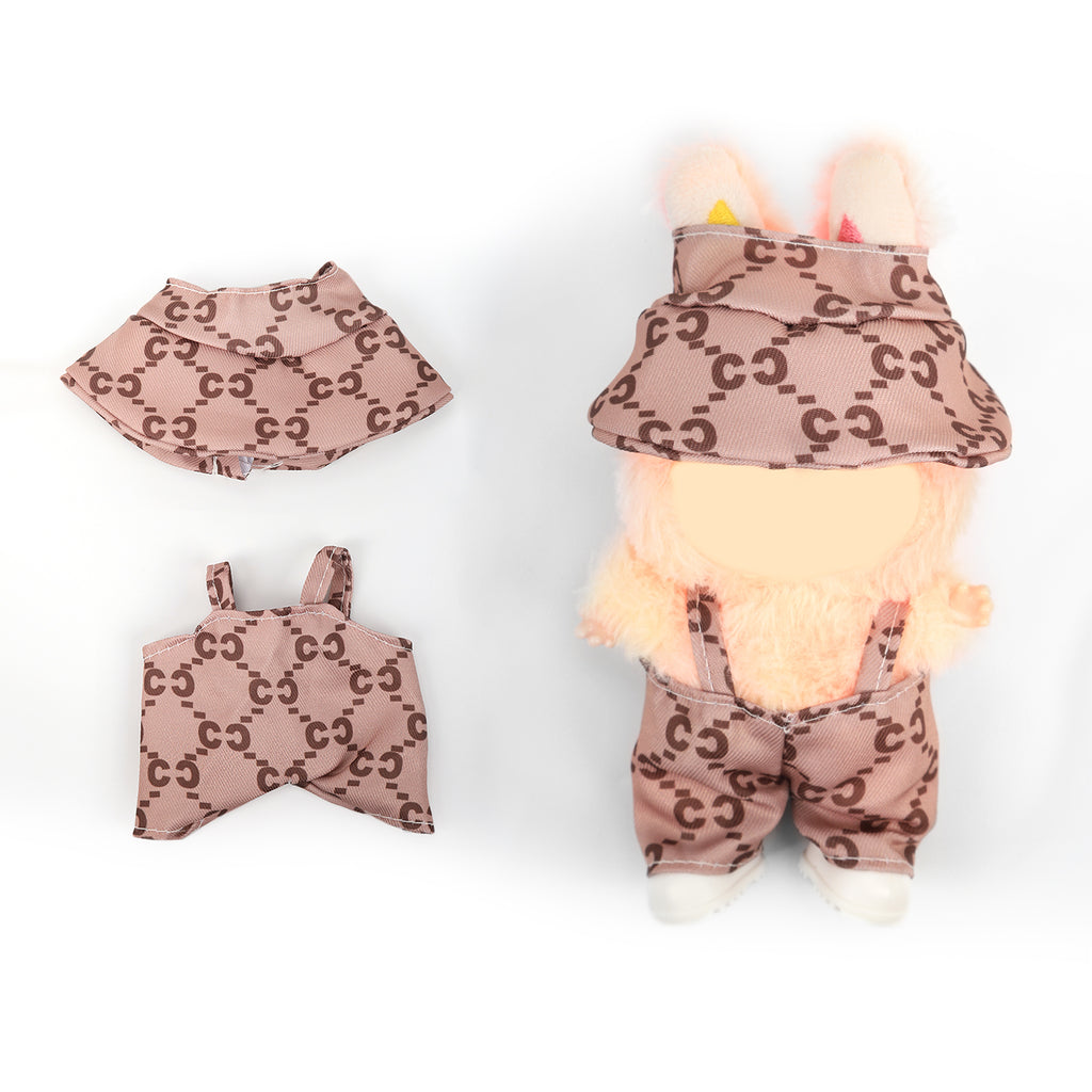 2Pcs Summer Beach Doll Clothes Outfit Set for 6.69 Inch Mini Plush Doll, Sleeveless Shirt & Elastic Shorts, Cute Casual Doll Dress Up Accessories (Doll Not Included)