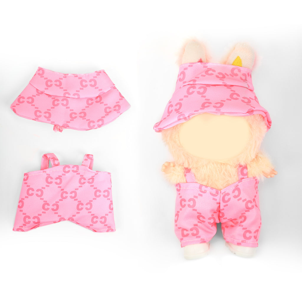 2Pcs Summer Beach Doll Clothes Outfit Set for 6.69 Inch Mini Plush Doll, Sleeveless Shirt & Elastic Shorts, Cute Casual Doll Dress Up Accessories (Doll Not Included)