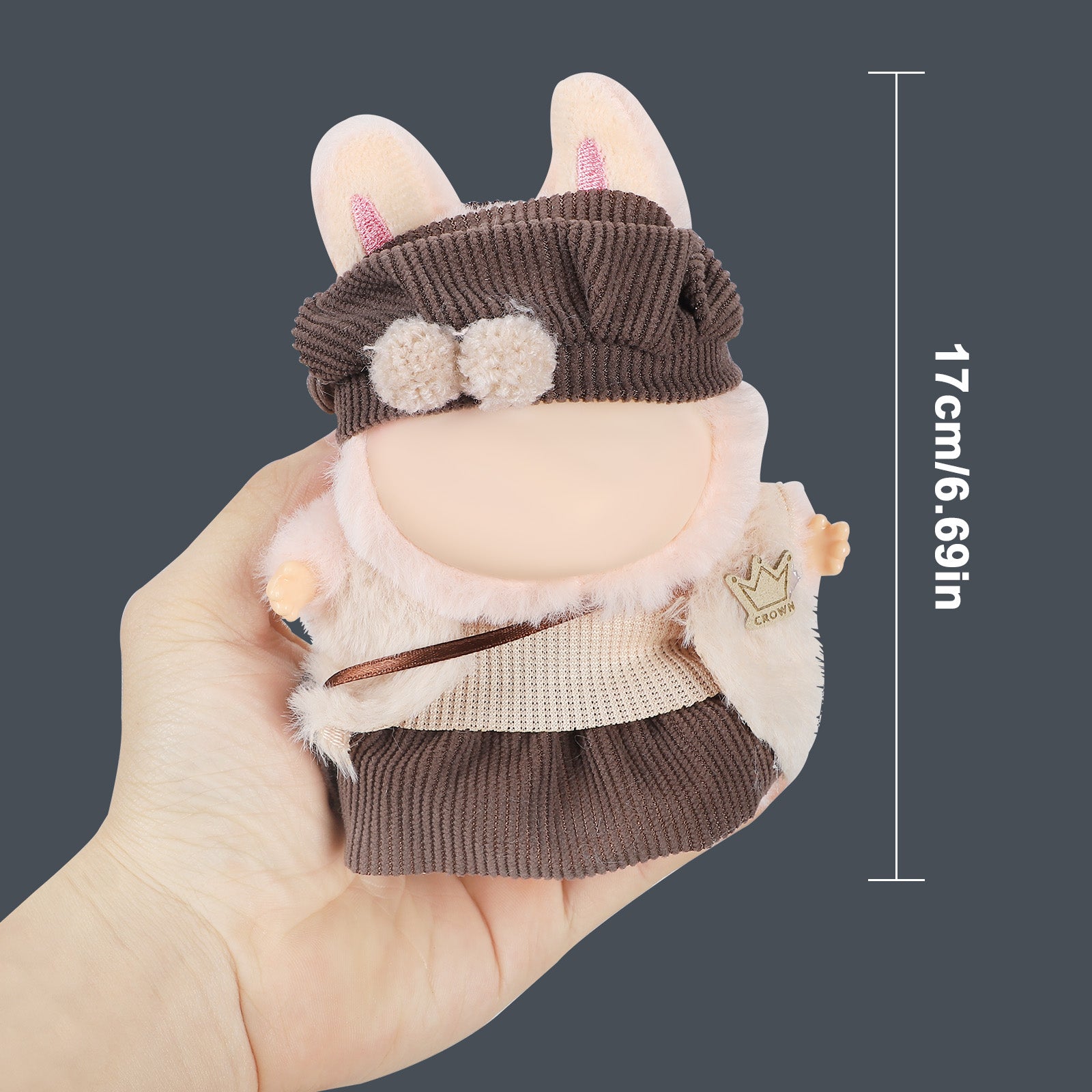 Doll Clothes Outfit Set for 6.69 Inch Mini Plush Doll, Handmade Fashion Doll Dress Up Costume, showcasing a variety of doll accessories styles (Doll Not Included)