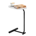 C-shaped sofa and bedside table, built-in imitation marble tabletop metal frame table, small space coffee table