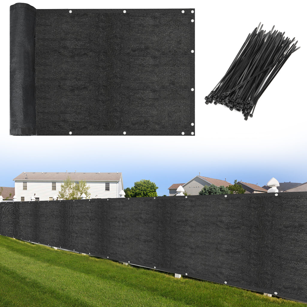 4x25FT Heavy Duty Privacy Fence Screen - 90% Blockage UV-Protection Mesh for Backyard & Balcony