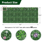 24-Pack Artificial Ivy Privacy Fence Panels (91inch x 46inch) - Faux Leaf Hedges for Outdoor Landscaping