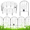 Solar Powered Animal Silhouette Garden Stakes - Lighted Metal Fence Border for Walkway & Flower Bed