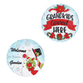 Snowman Stepping Stones Outdoor Set of 2 - 10inch Memorial Garden Pavers for Walkway, Yard & Patio