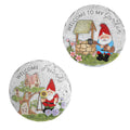 Santa Claus Stepping Stones Outdoor Set of 2 - 10inch Round Decorative Garden Pavers for Walkway & Yard
