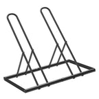 2-Bike Adjustable Floor Parking Rack - Heavy Duty Metal Bicycle Storage Stand for Garage & Outdoor