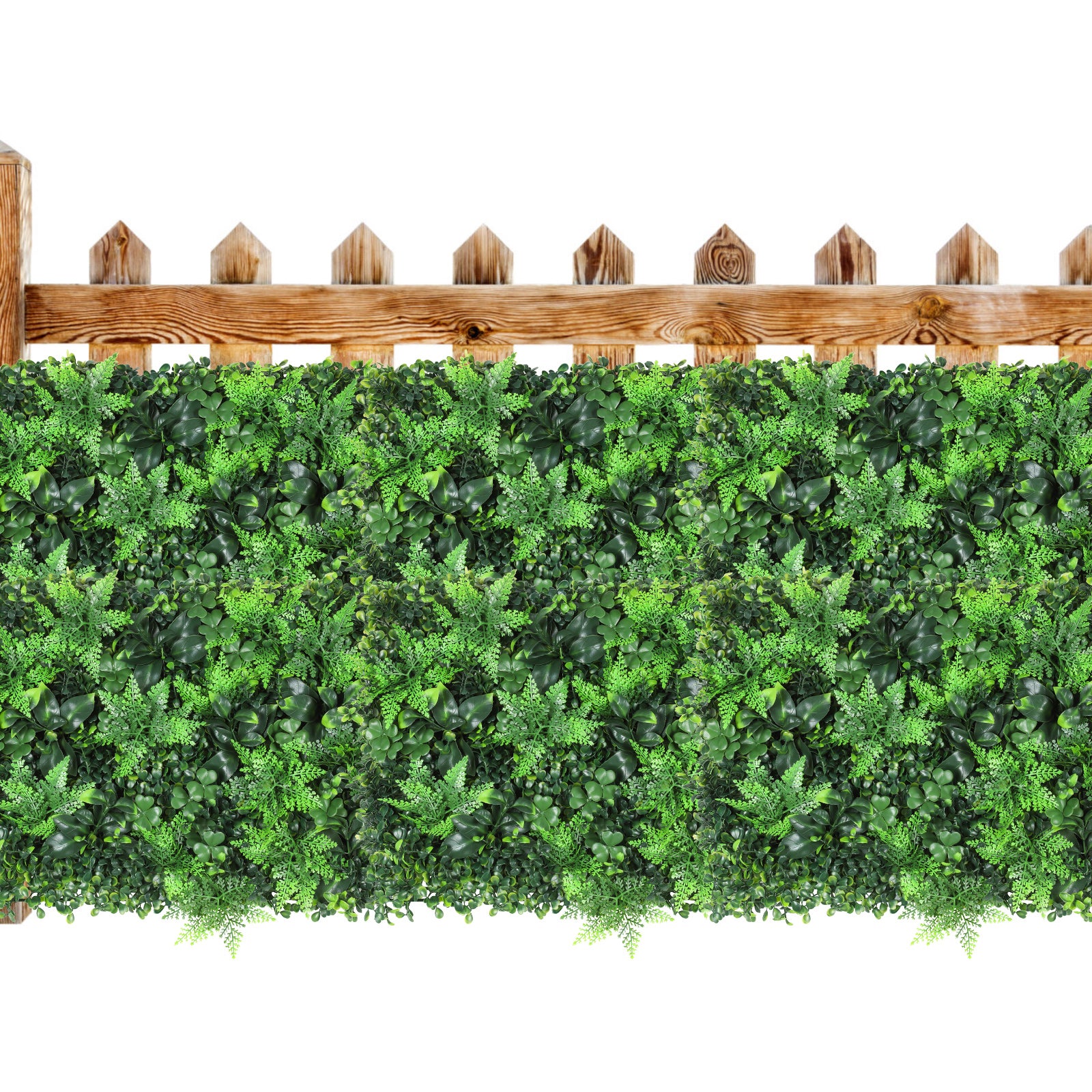 6-Pack Artificial Grass Wall Panels - Boxwood Hedge Backdrop for Interior & Exterior Decoration