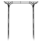 7FT Heavy Duty Metal Garden Arch Arbor - Steel Trellis for Climbing Plants & Wedding Ceremony Decor