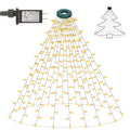 6.6FT Christmas Tree Lights with 400 LED Warm White - 16 Lines Waterfall String Lights for Holiday Decor